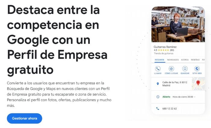 como empezar en google business profile