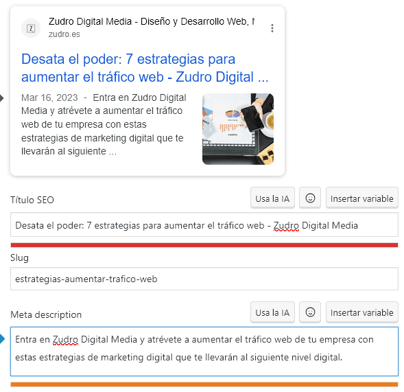 optimización SEO mal