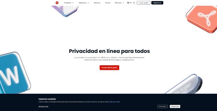 compartir archivos con mega