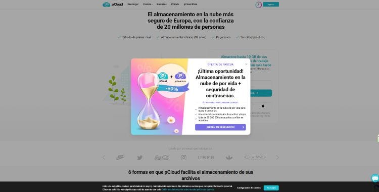 compartir archivos con pcloud