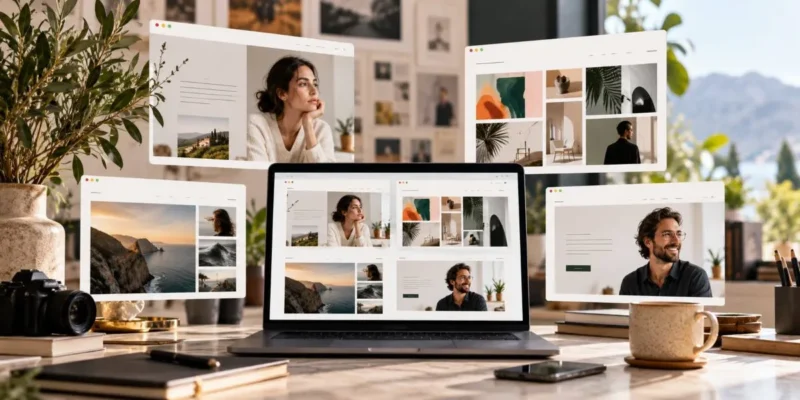 Estudio creativo con portafolios digitales